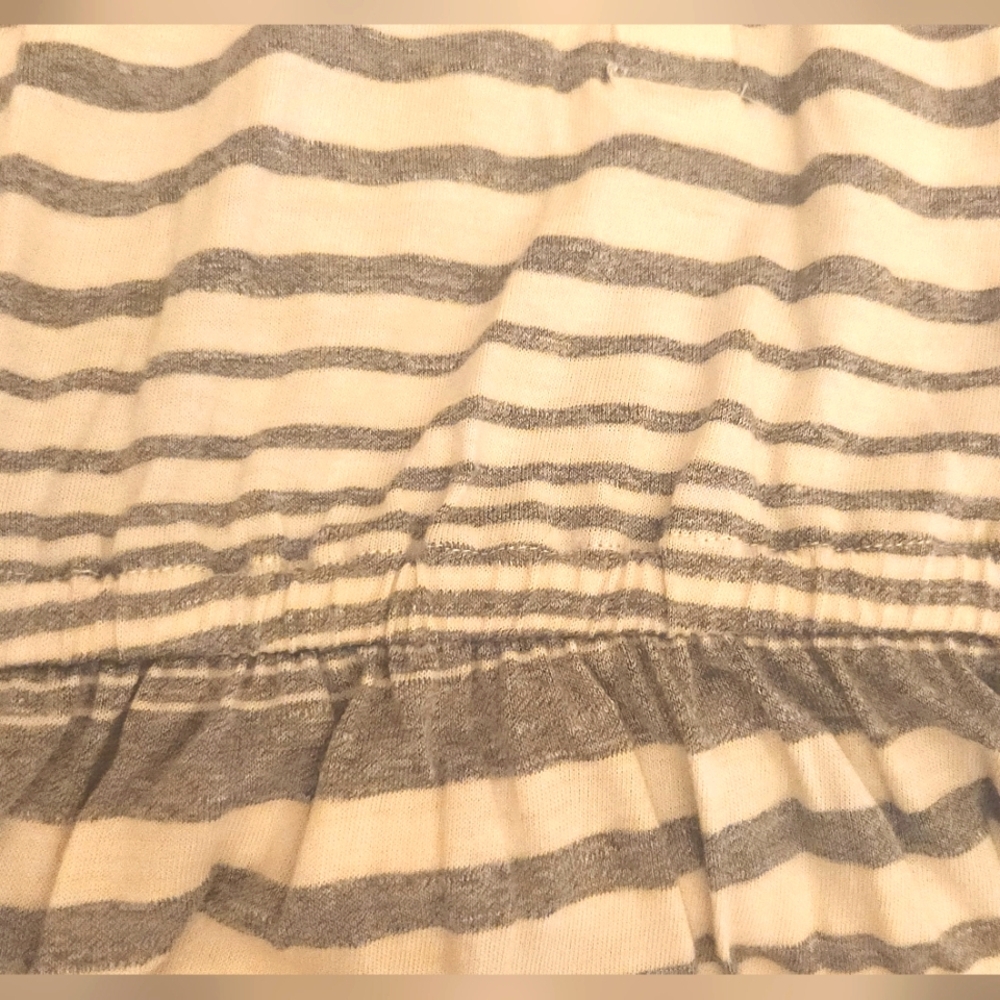 Two By Vince Camuto Striped Midi Dress Gray/White Sleeveless Scoop Neck MED NWT - Picture 5 of 8